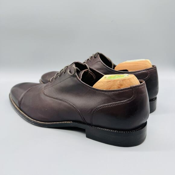 Cole Haan Shoes Men 11.5 Brown Leather Vtg Air Cap Toe Oxford Dress Rubber Sole main image 8